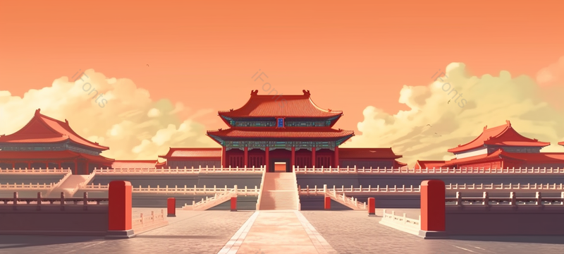 北京故宫博物院抽象画,插画/手绘图,插画/手绘图库,插画/手绘图下载,插画/手绘